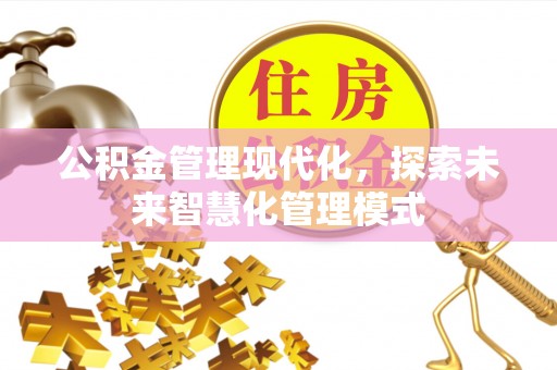盘县公积金管理现代化，探索未来智慧化管理模式