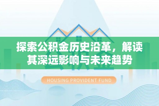盘县探索公积金历史沿革，解读其深远影响与未来趋势